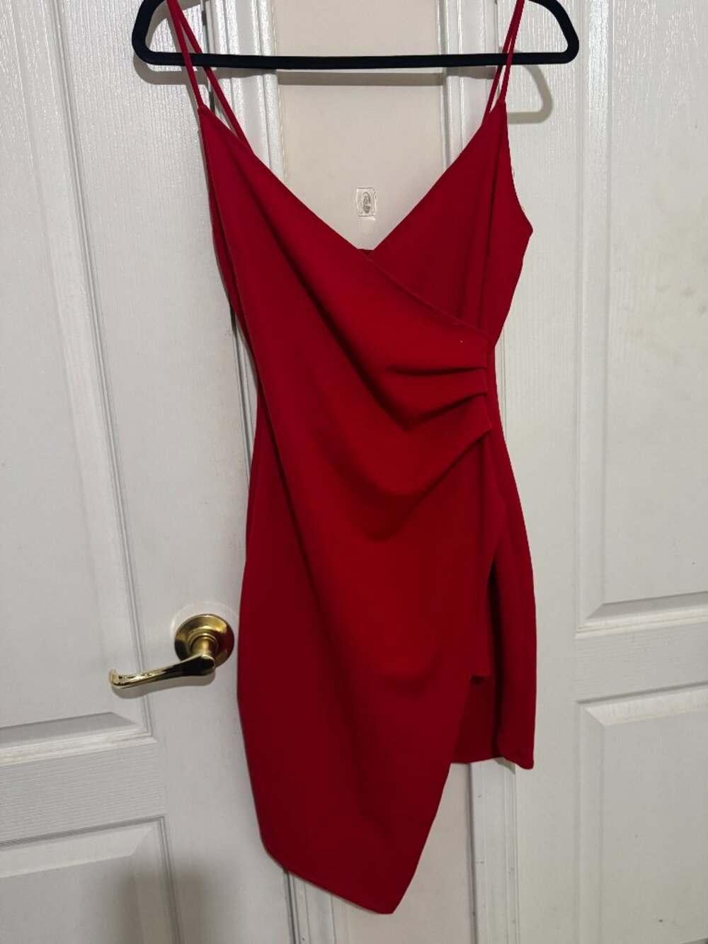 Windsor Red Wrap Bodycon Mini Dress Size M